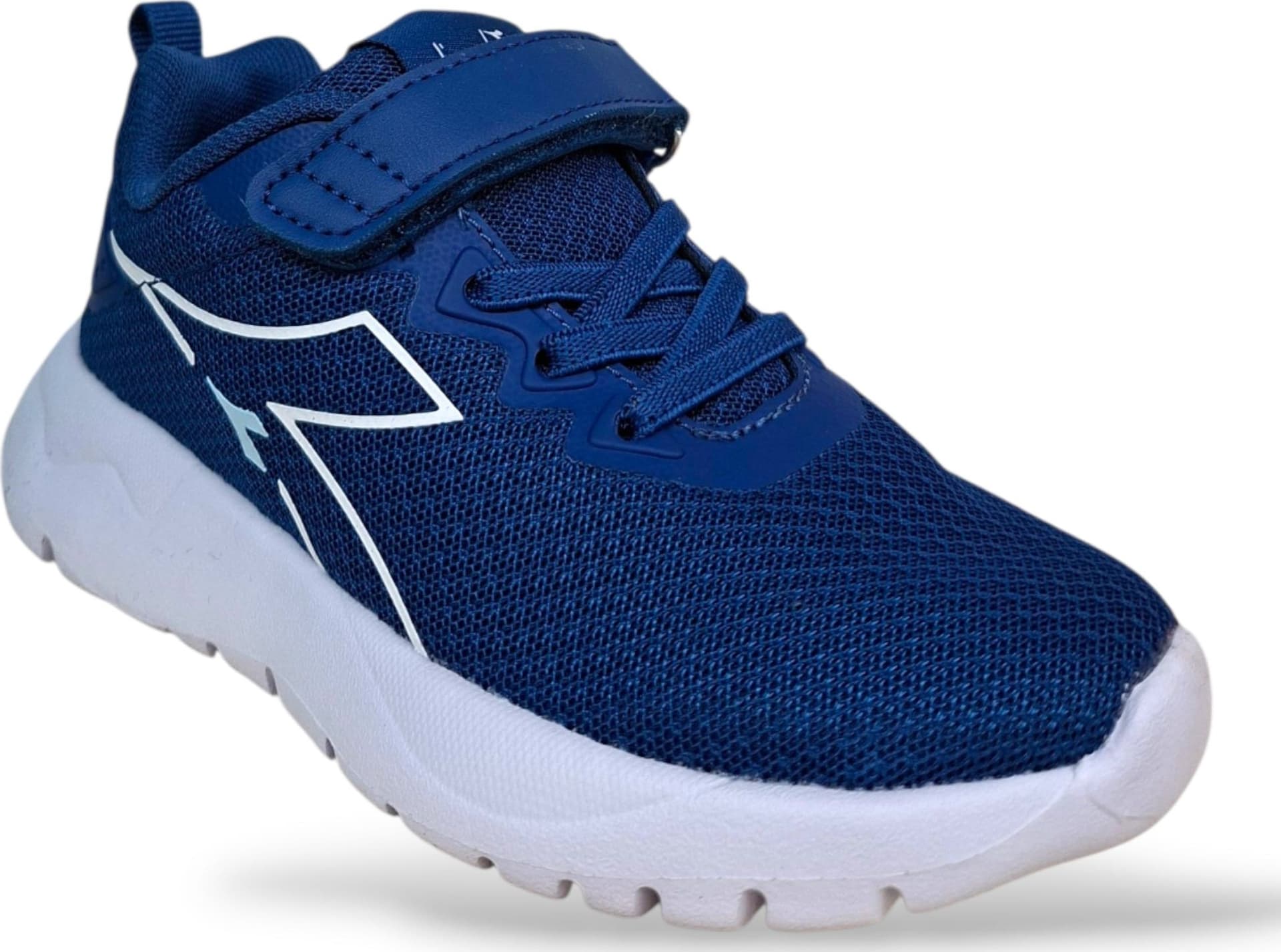 Diadora Evo Run Sneakers Bambini e Ragazzi Blue Bianco – Lacci Elastici e Velcro | Scarpe Sportive Unisex 28-35 - 2