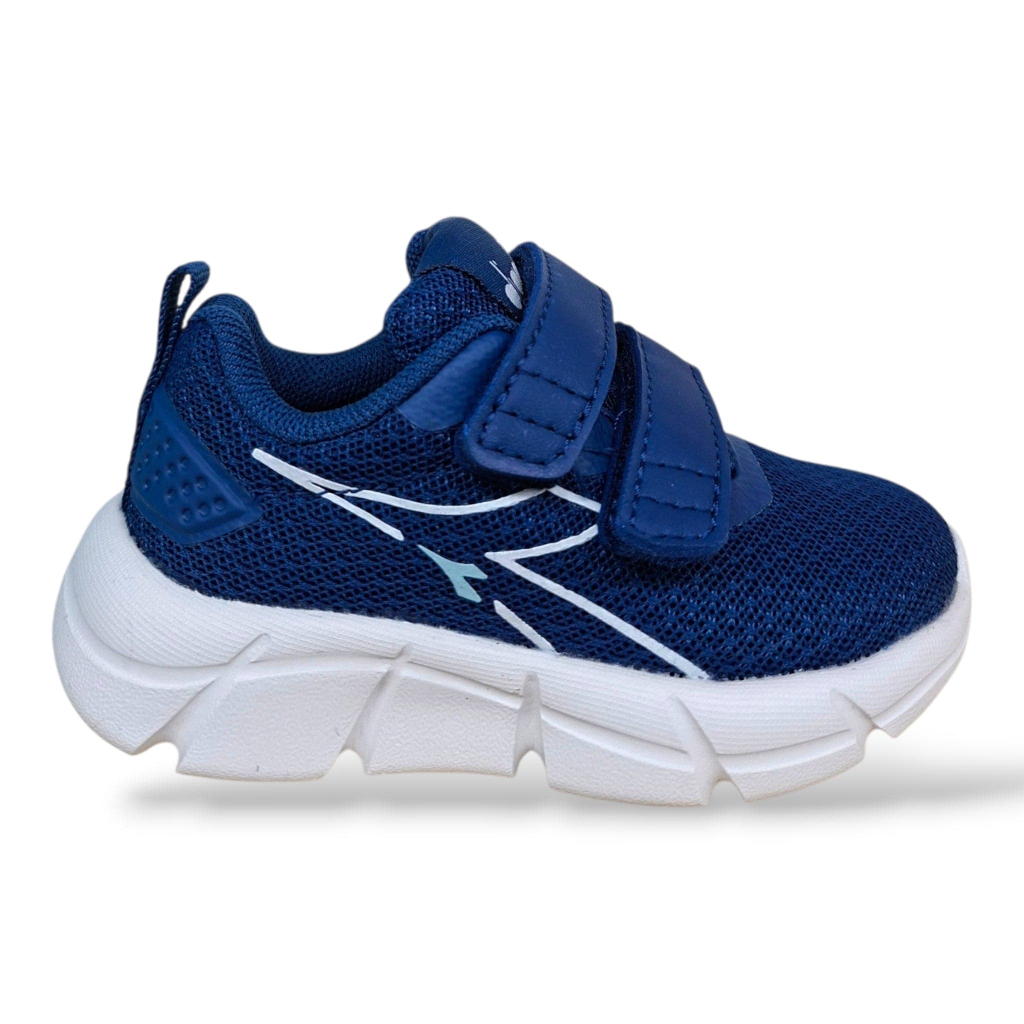 Diadora Evo Run Sneakers Bambini Blue Bianco – Velcro | Scarpe Sportive Bambino Primi Passi Taglie 20-27