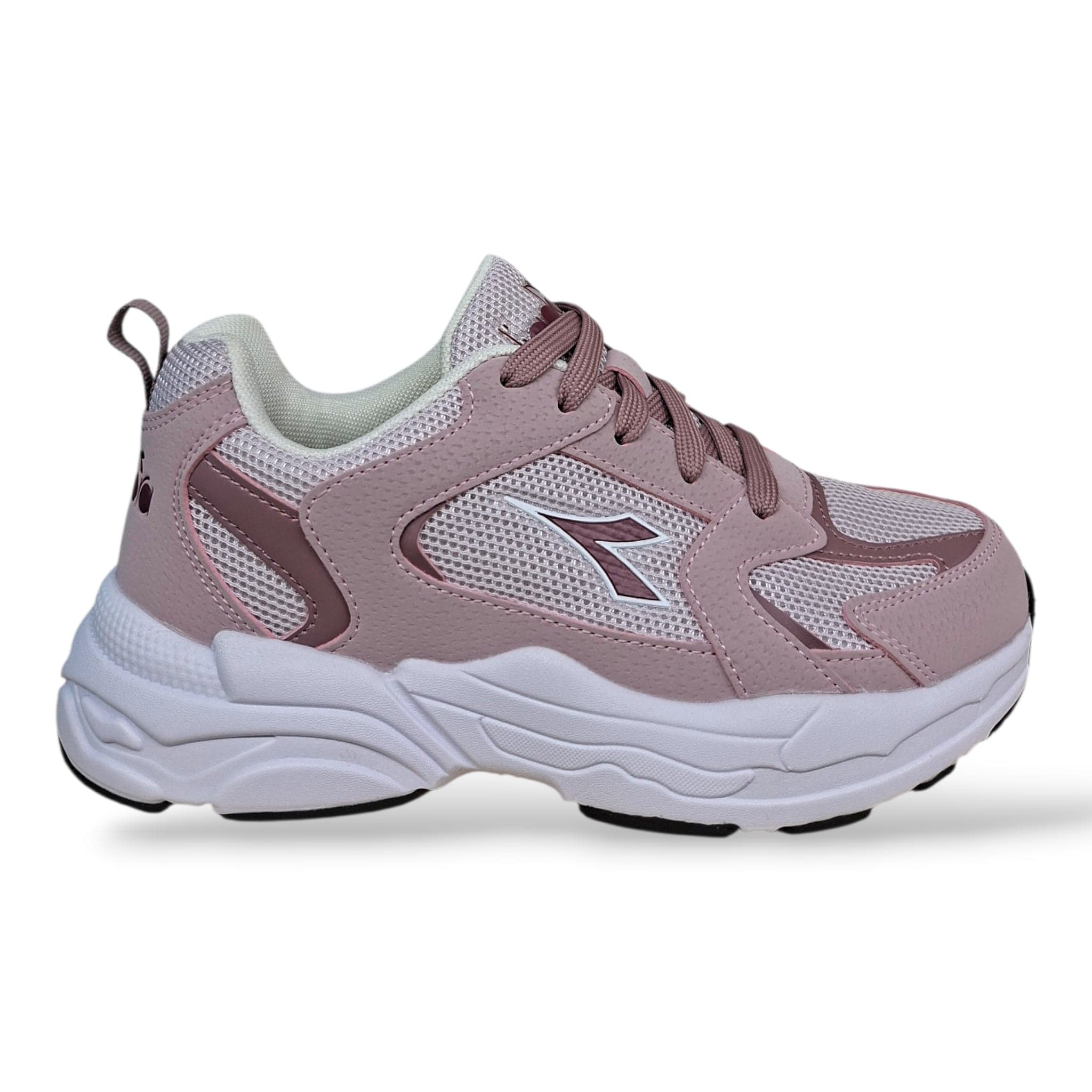 Diadora Alley Sneakers Ragazze Rosa Bianco – Lacci | Scarpe Sportive Bambine e Ragazze Taglie Grandi