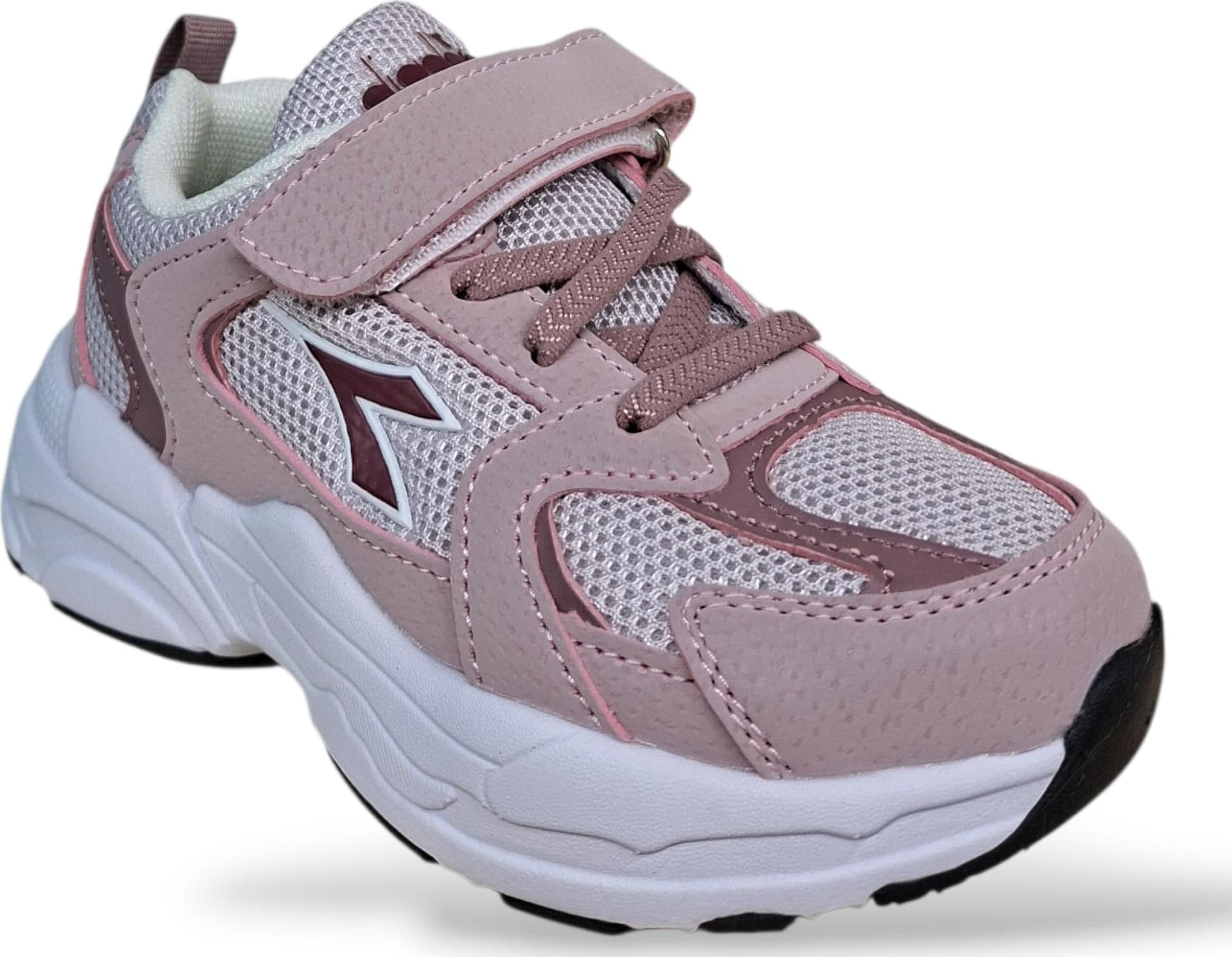Diadora Alley Sneakers Bambina Rosa Bianco – Lacci Elastici e Velcro | Scarpe Sportive Bambine e Ragazze - 2