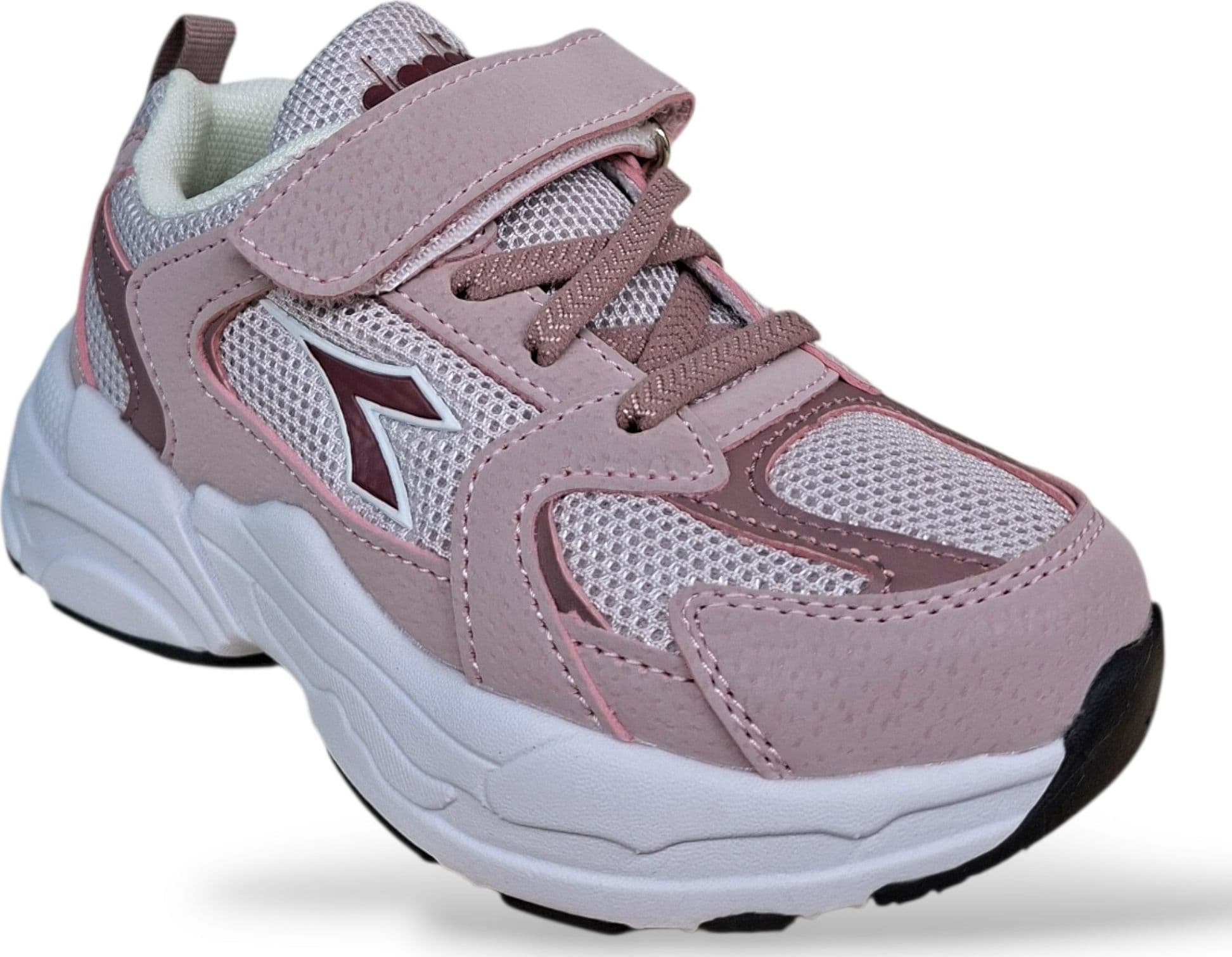 Diadora Alley Sneakers Bambina Rosa Bianco – Lacci Elastici e Velcro | Scarpe Sportive Bambine e Ragazze - 2