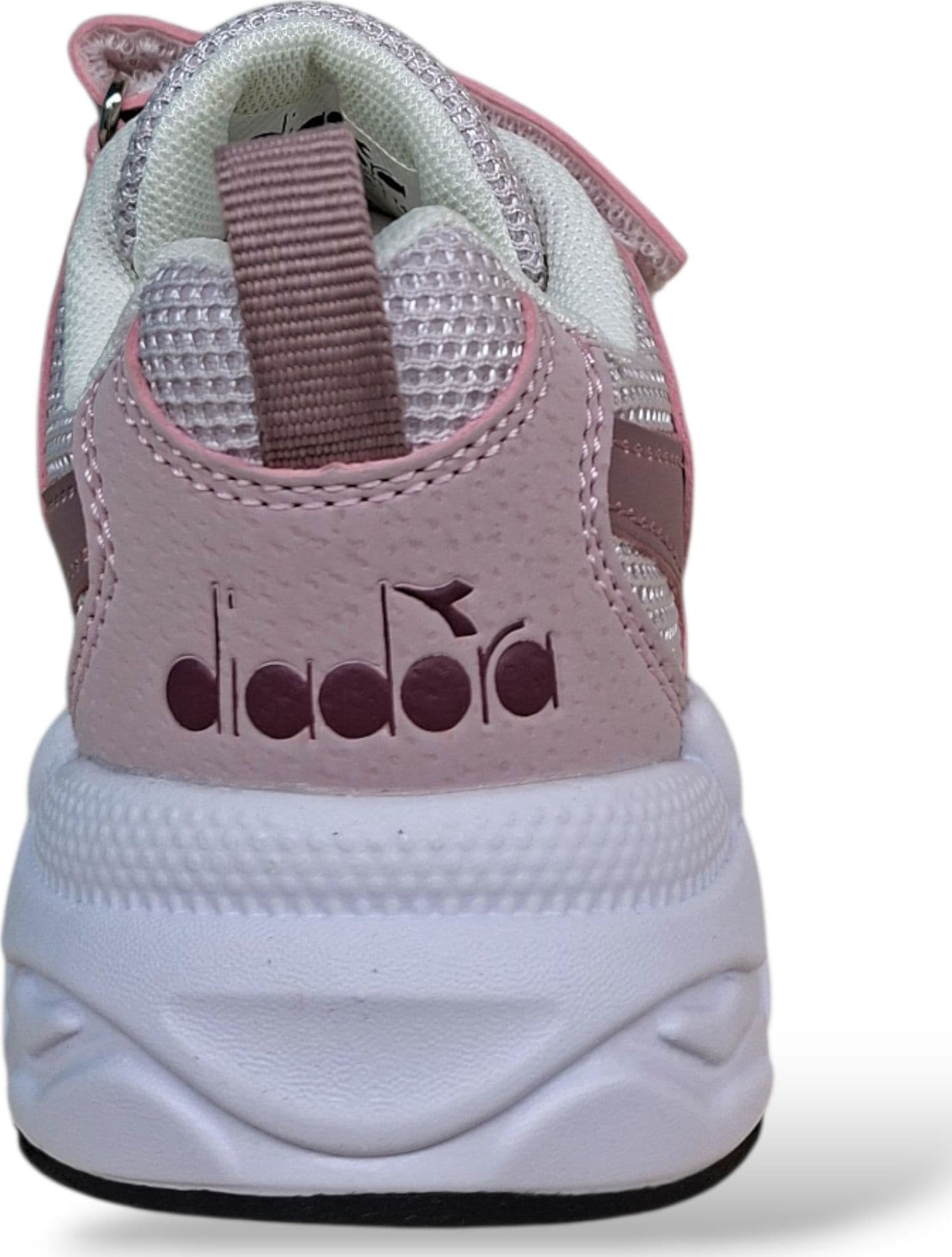 Diadora Alley Sneakers Bambina Rosa Bianco – Lacci Elastici e Velcro | Scarpe Sportive Bambine e Ragazze - 3