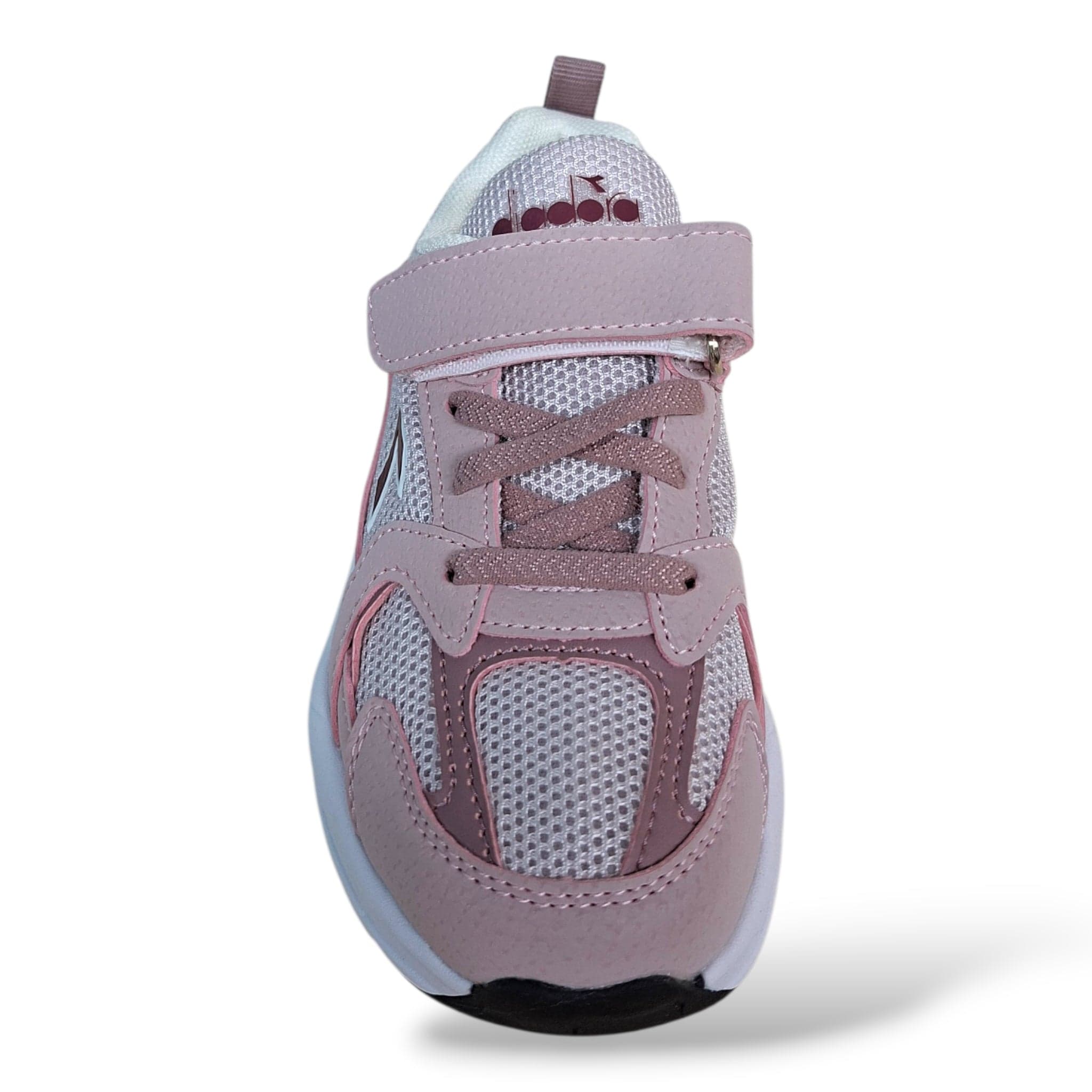 Diadora Alley Sneakers Bambina Rosa Bianco – Lacci Elastici e Velcro | Scarpe Sportive Bambine e Ragazze - 4