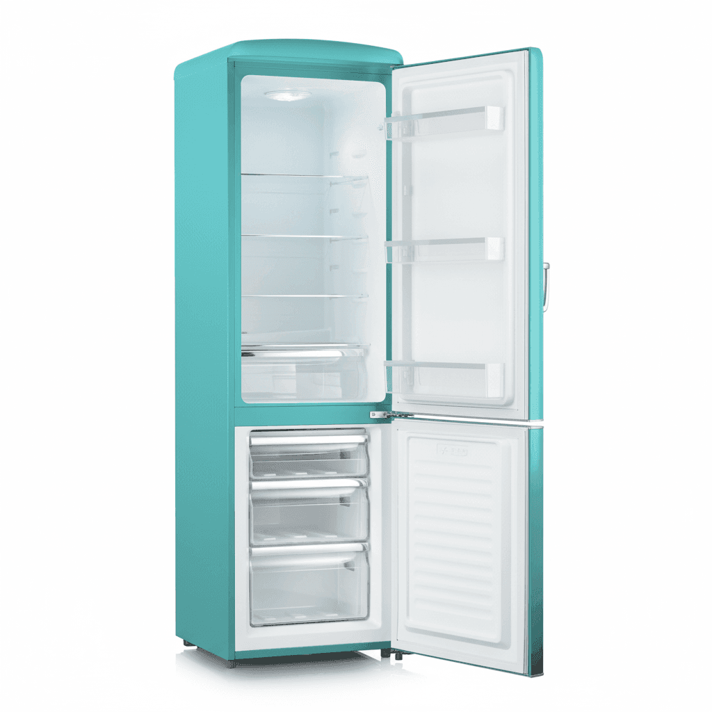 Severin Frigorifero Combinato Retro' Vintage Turchese Rkg 8940 - 2