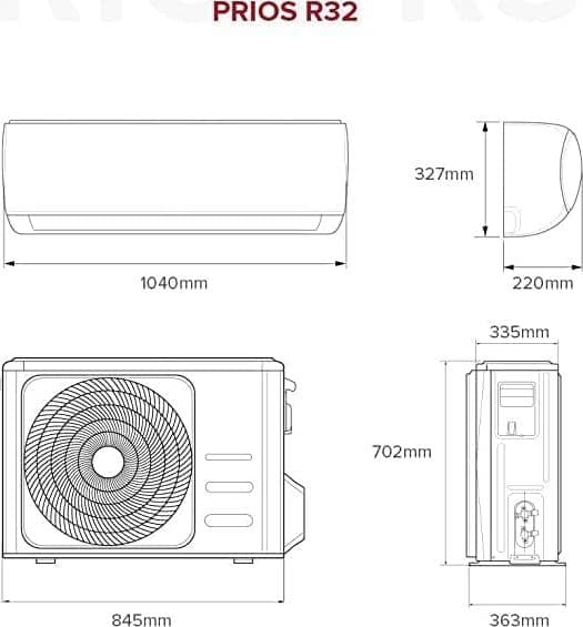 Ariston Prios R32 - Condizionatore 9000 Btu Monosplit Wi-Fi - 3