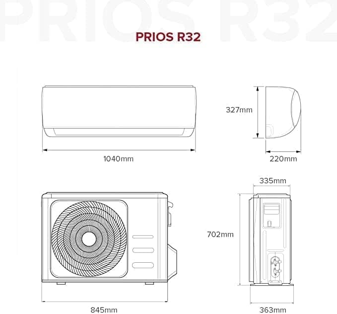 Ariston Prios R32 - Condizionatore 9000 Btu Monosplit Wi-Fi - 3