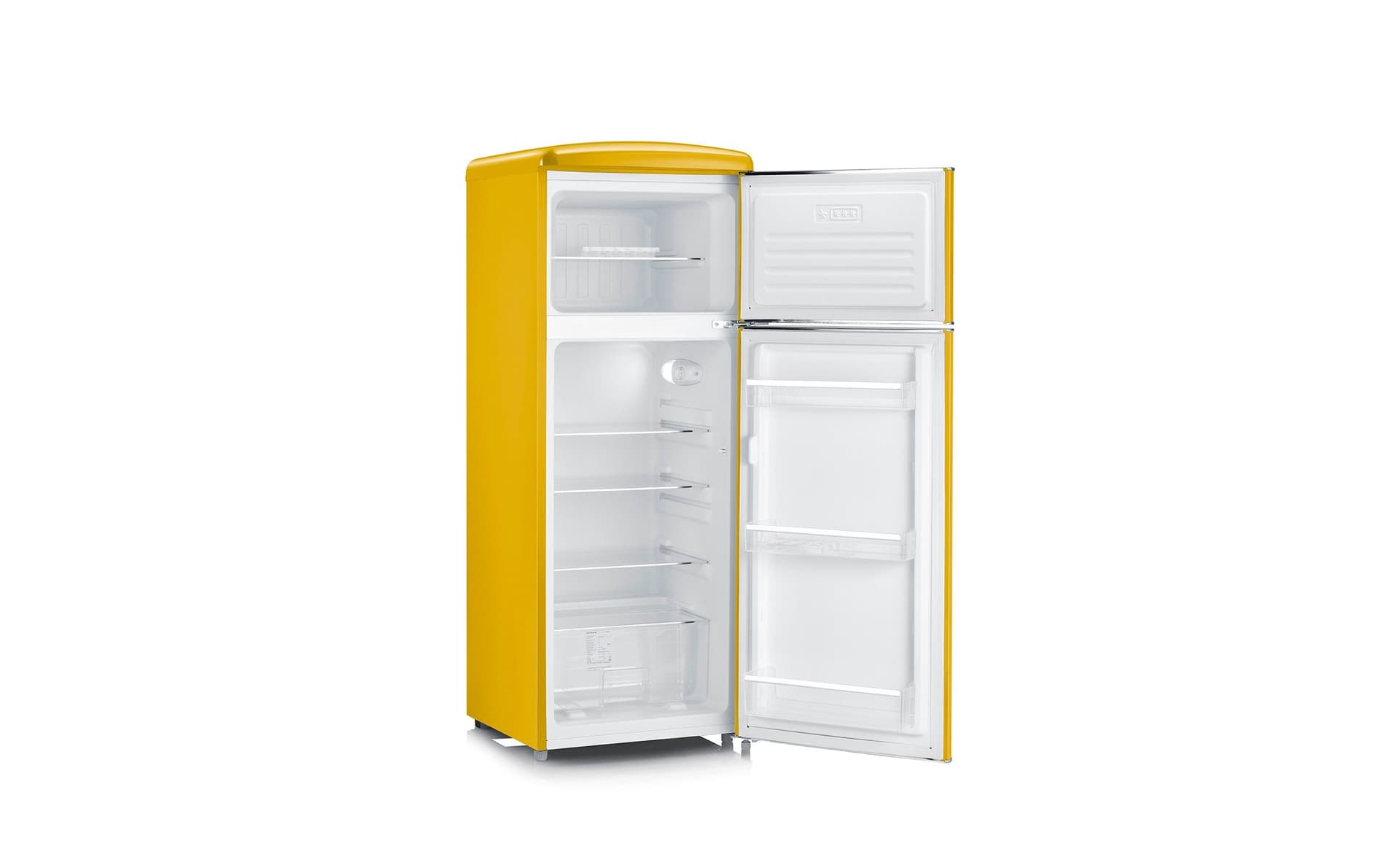 Severin Frigorifero Doppia Porta Retro' Vintage Giallo Rkg 8963 - 2