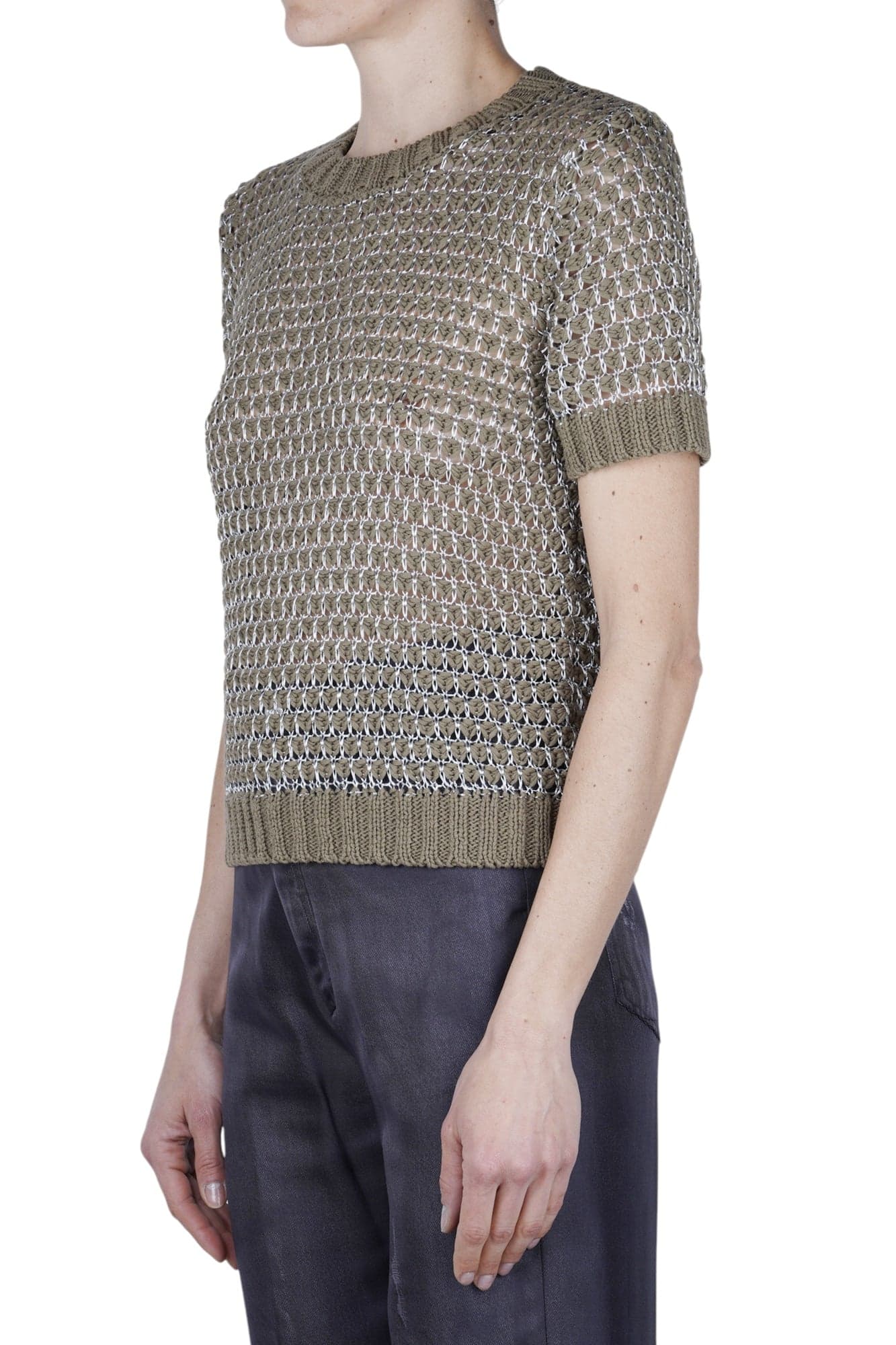 ROBERTO COLLINA Roberto Collina - Maglia - 470392 - Argento/Militare - 4