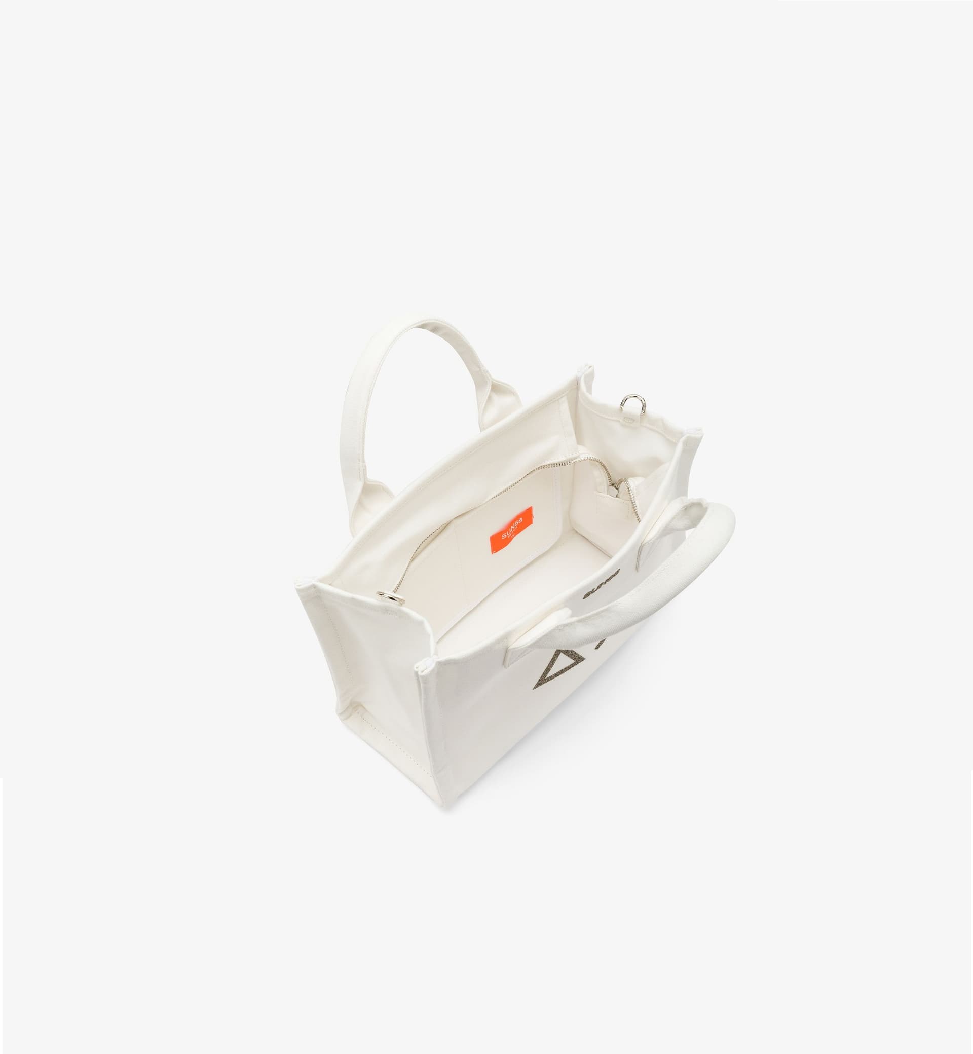 SUN68 Shopping bag Donna  Cali media in tela di cotone bianco panna - 3