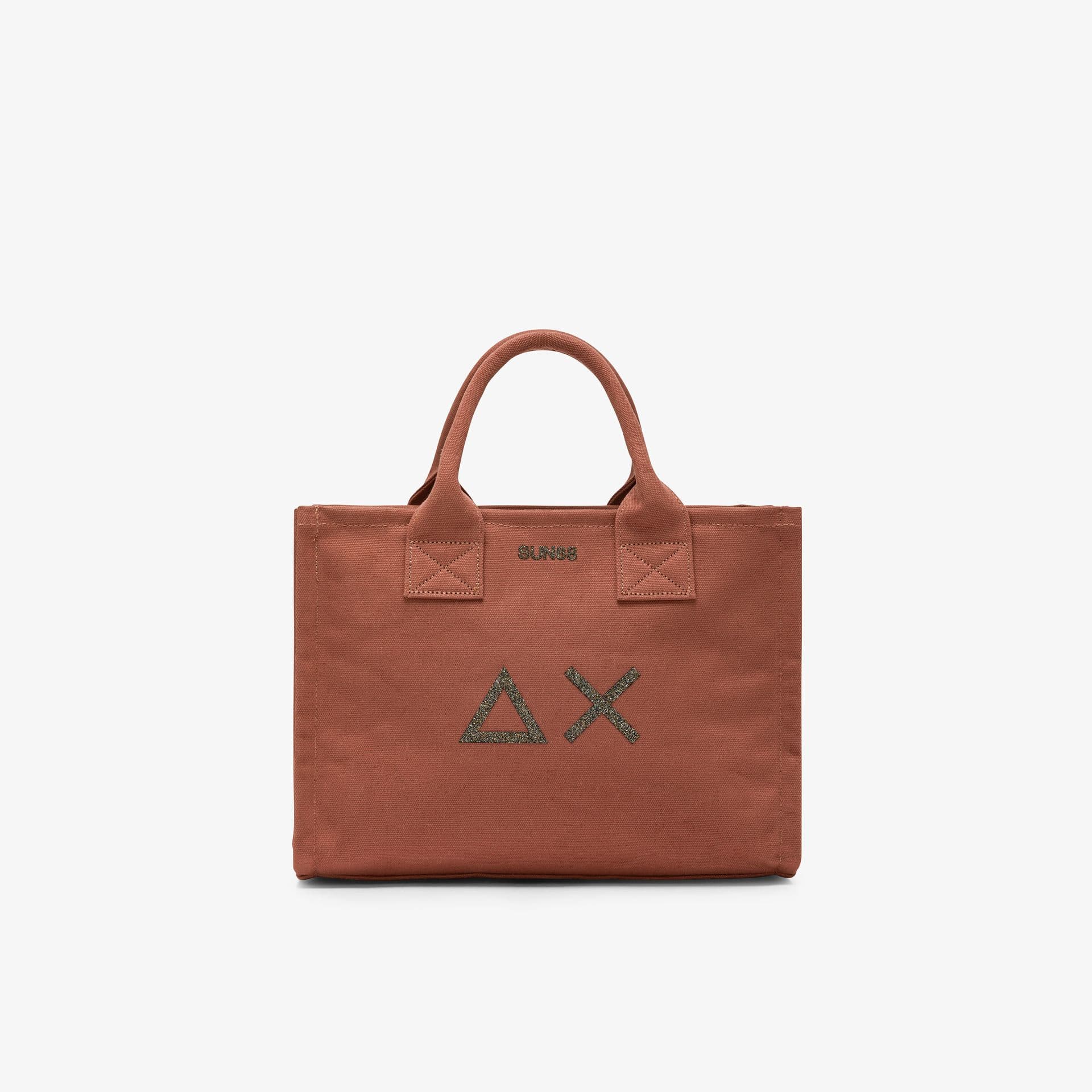 SUN68 Shopping bag Donna  Cali media in tela di cotone marrone cacao
