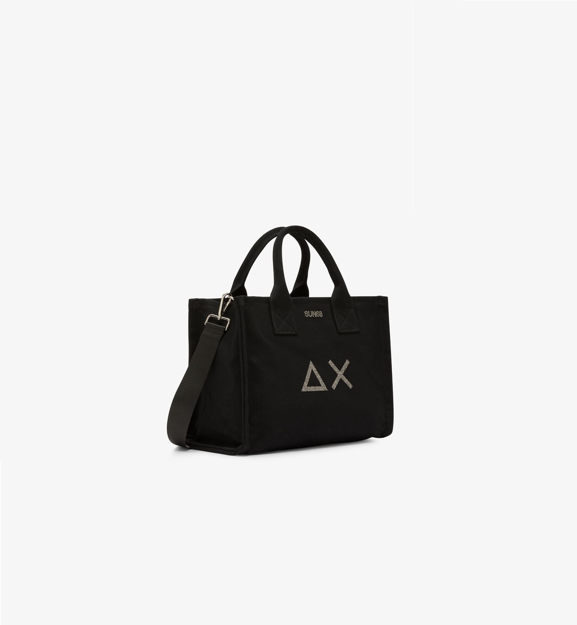 SUN68 Shopping bag Donna  Cali media in tela di cotone nero - 2