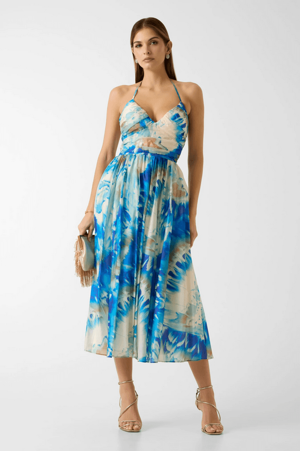 MARCIANO BY GUESS abito con stampa floreale donna blu - 3