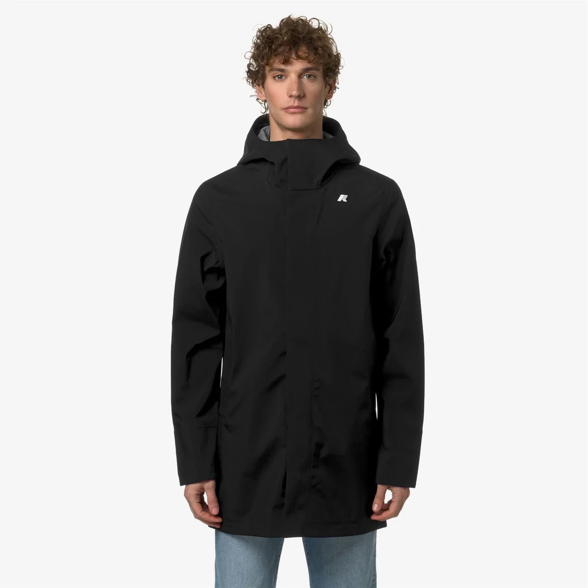 KWAY Giacca impermeabile Uomo  Tommy bonded jersey 3/4  Nera - 3