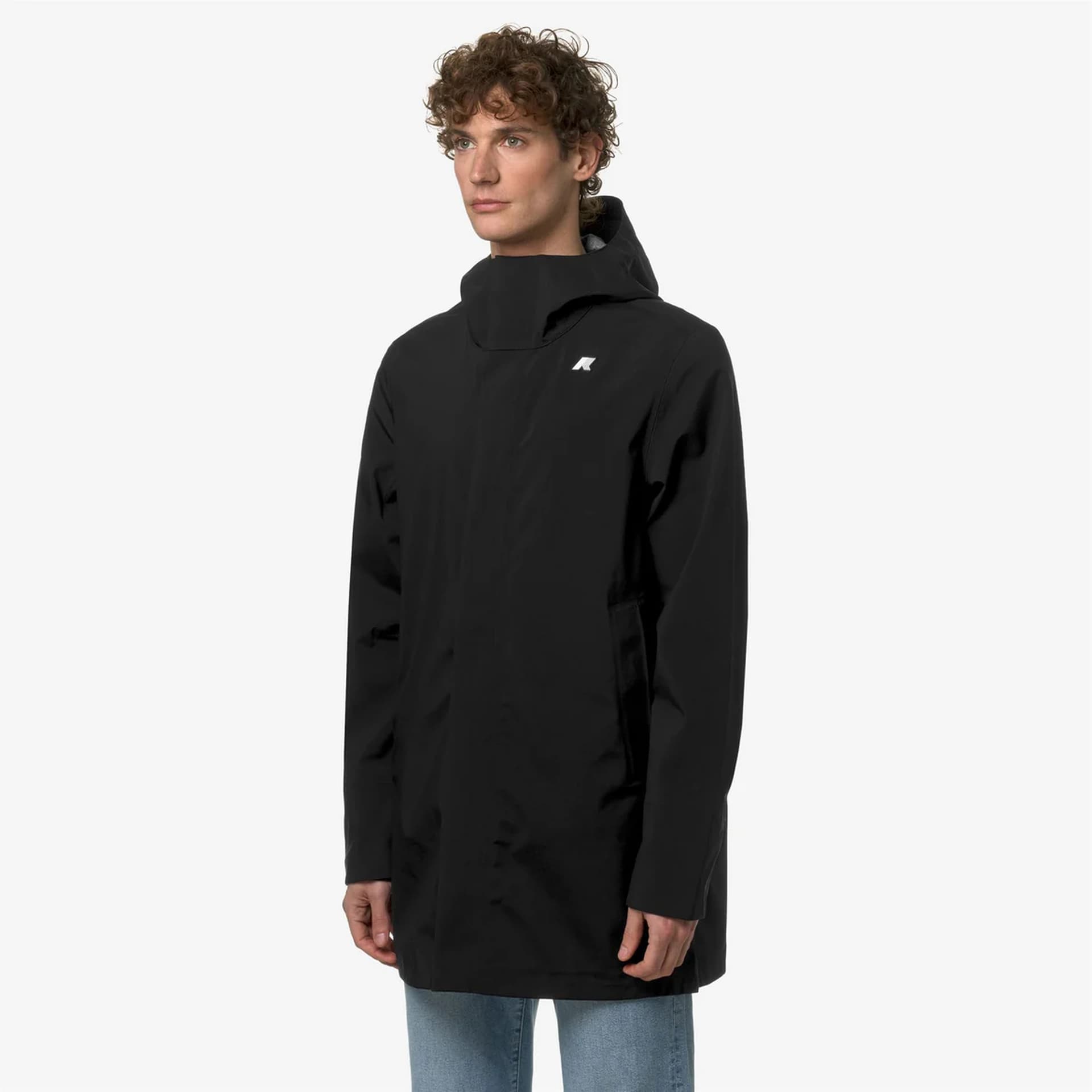 KWAY Giacca impermeabile Uomo  Tommy bonded jersey 3/4  Nera - 4