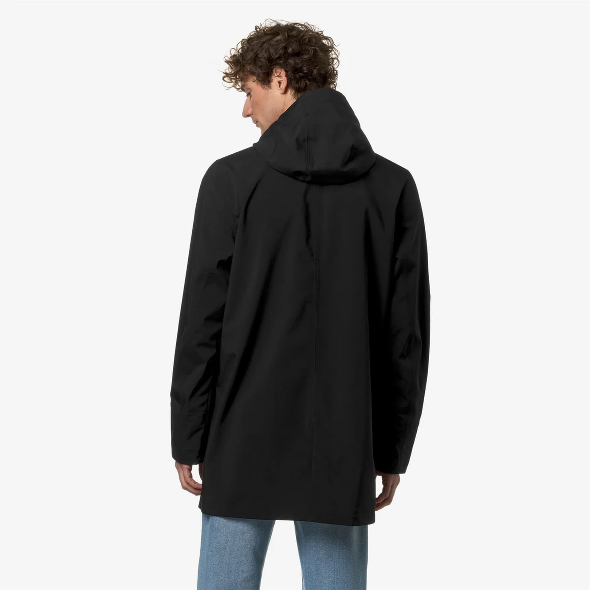 KWAY Giacca impermeabile Uomo  Tommy bonded jersey 3/4  Nera - 5