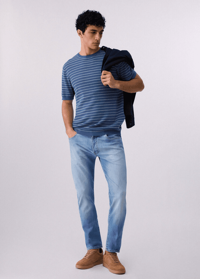 LIU JO jeans tapered fit uomo denim blue - 4