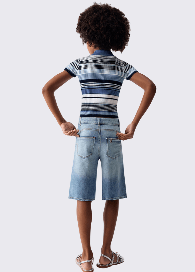 LIU JO KIDS bermuda bambina denim blu - 4