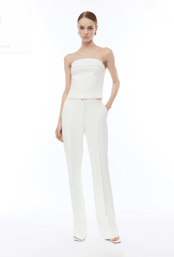 NENETTE pantalone donna avorio - 2
