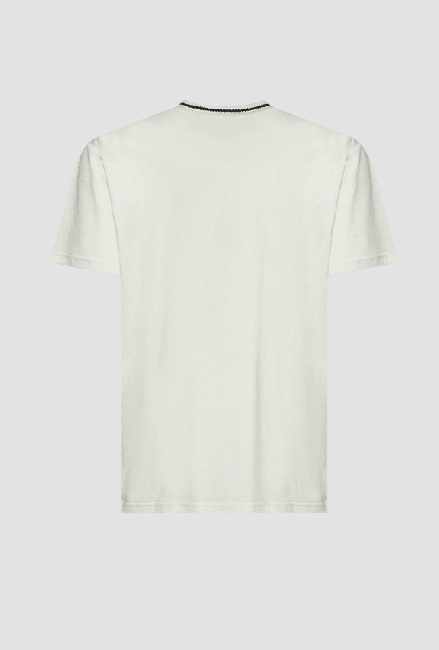 John  Richmond t-shirt con dettaglio collo uomo bianco - 2