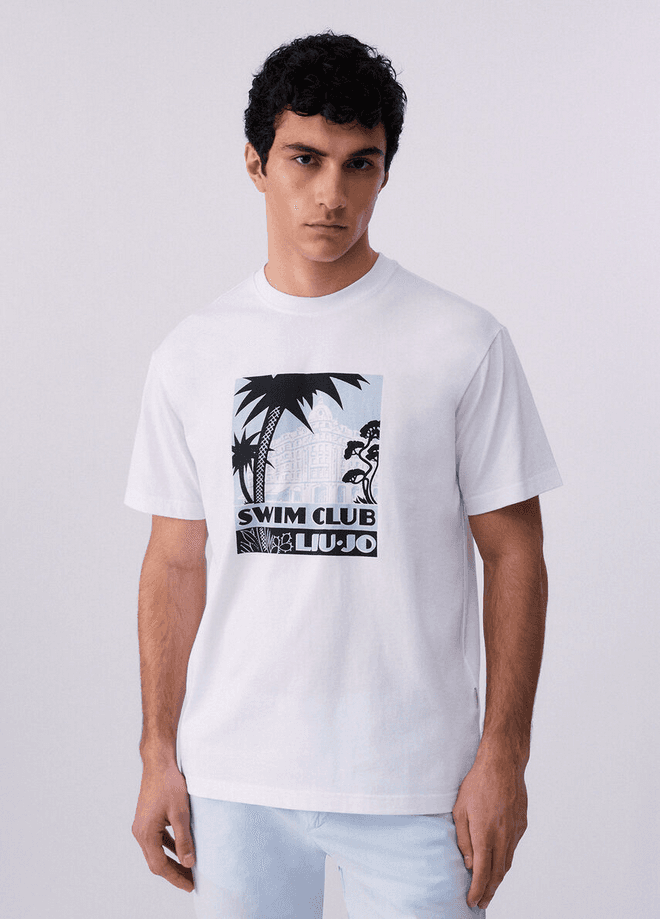 LIU JO t-shirt con stampa uomo bianco - 2
