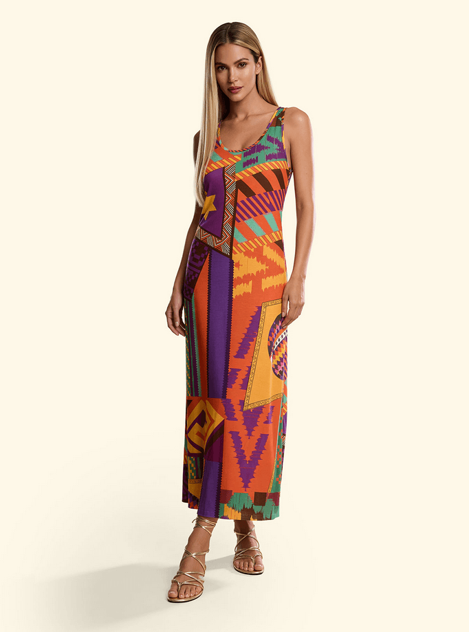EFFEK vestito lungo donna fantasia - 2