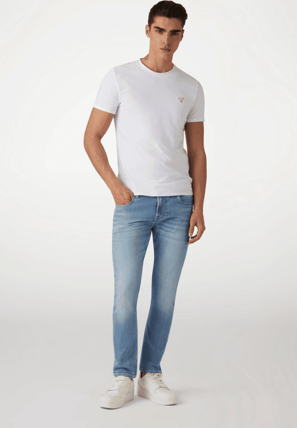GUESS jeans skinny uomo blu chiaro - 4