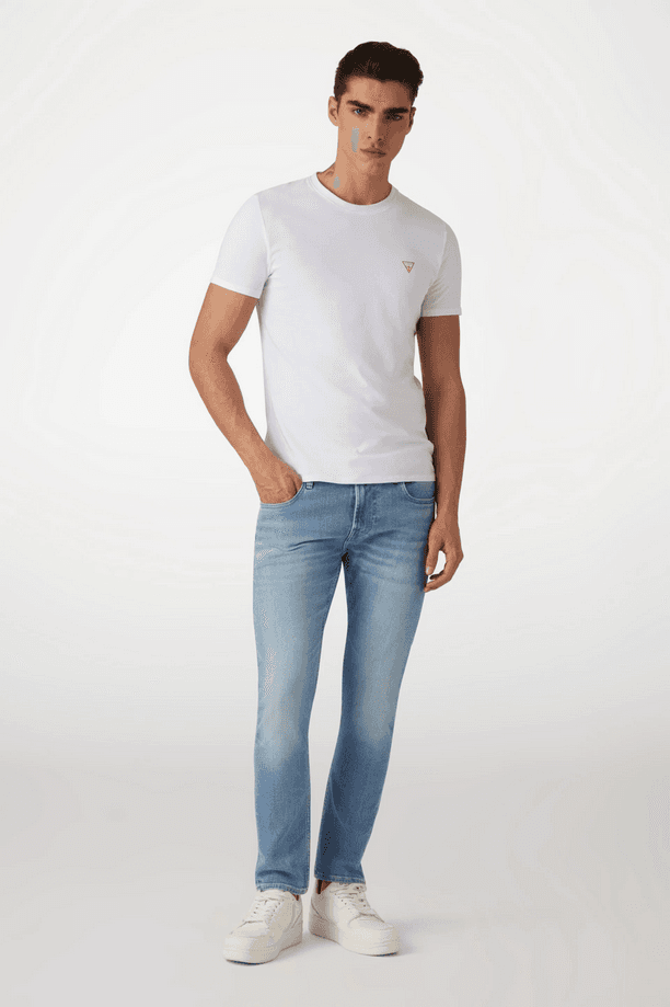 GUESS jeans skinny uomo blu chiaro - 4