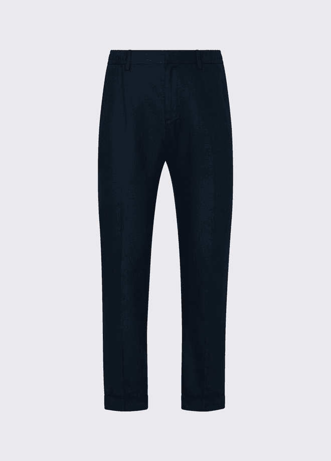 LIU JO pantalone in lino uomo blu scuro