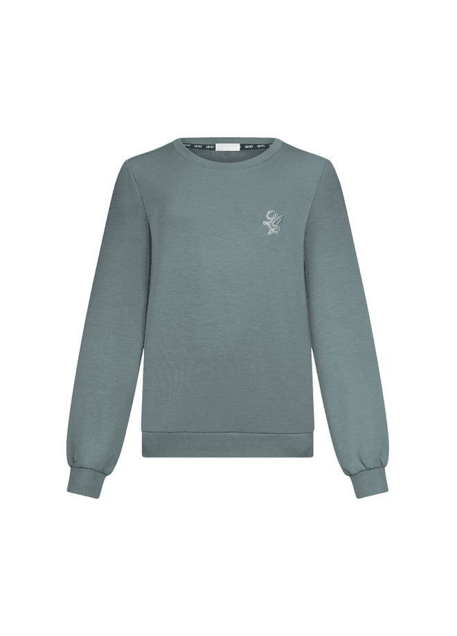 LIU JO felpa girocollo uomo verde militare – OTHER