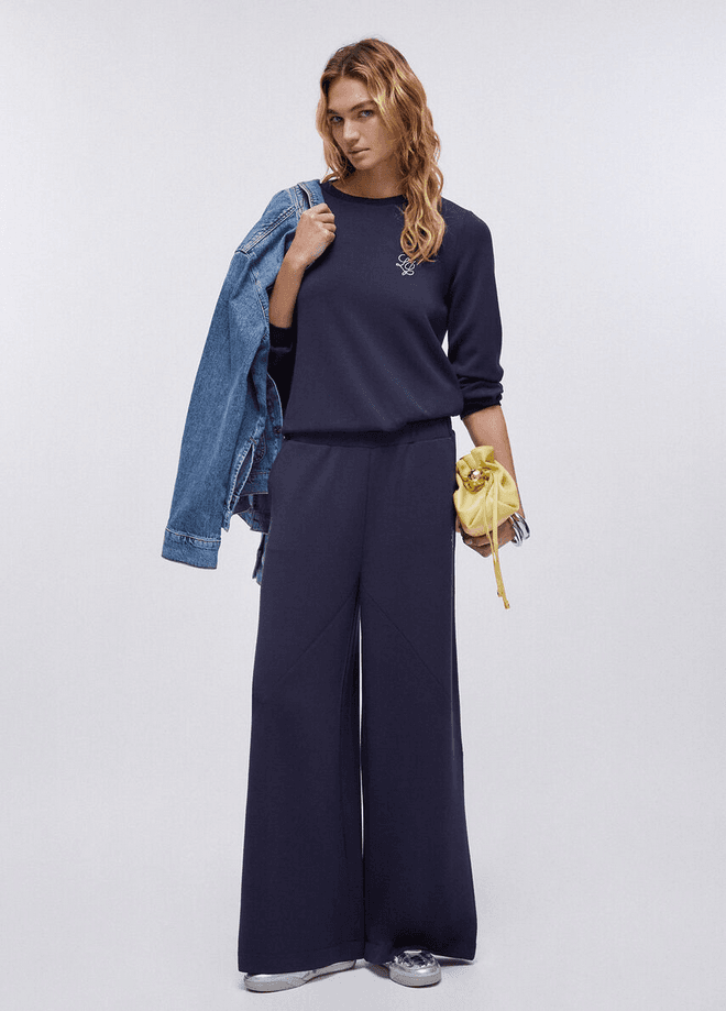 LIU JO pantalone in scuba donna blu notte - 4