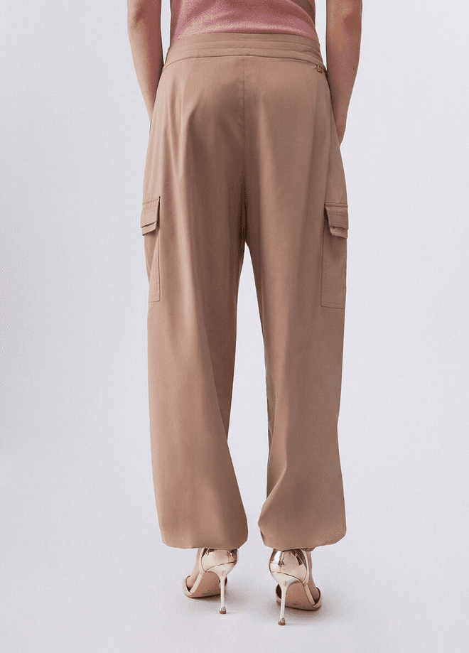 LIU JO pantalone cargo donna beige - 3
