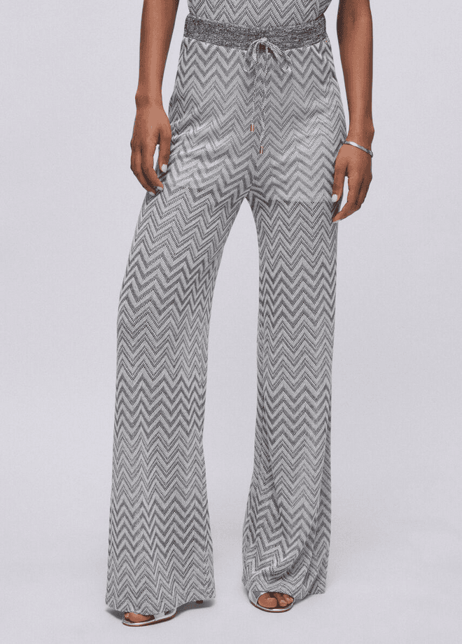 LIU JO pantalone in maglia donna nero-grigio - 2