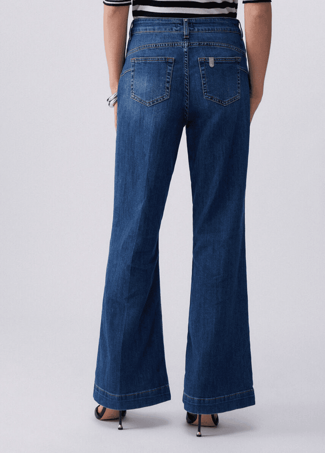 LIU JO jeans vita alta donna denim blu - 3