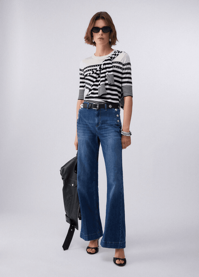 LIU JO jeans vita alta donna denim blu - 4