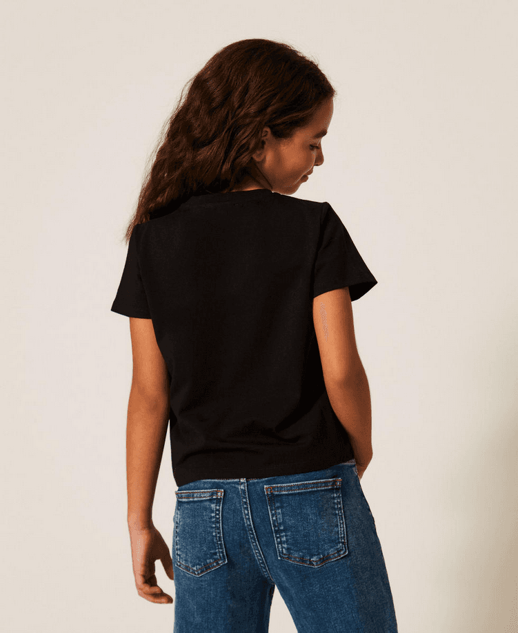 TWINSET t-shirt con logo ricamato bambina nero - 4