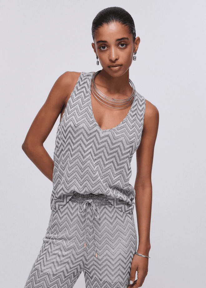 LIU JO top in maglia donna nero-grigio - 2