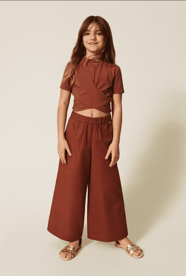TWINSET pantalone ampio bambina dark root - 2