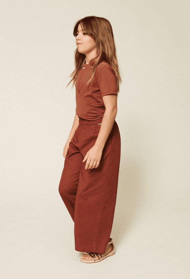 TWINSET pantalone ampio bambina dark root - 5