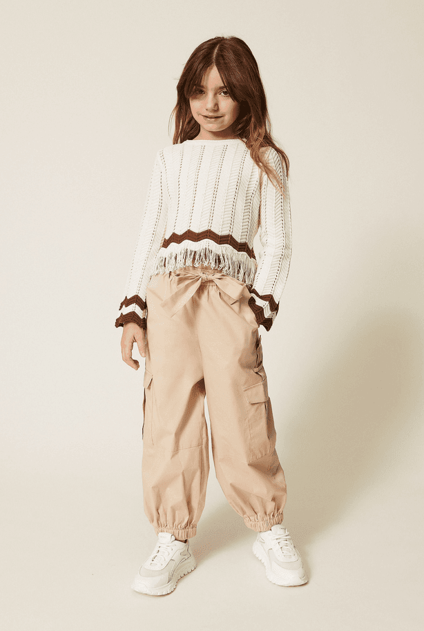 TWINSET pantalone cargo bambina safari - 2