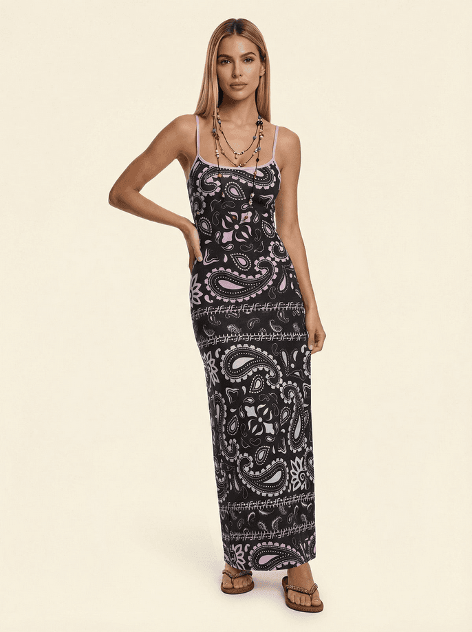 EFFEK vestito lungo donna fantasia - 2
