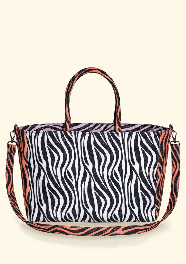 EFFEK borsa mare donna fantasia zebrata - 2