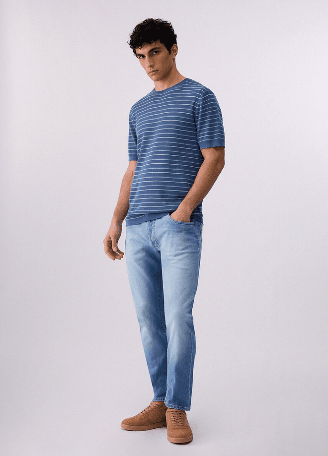LIU JO t-shirt a righe uomo blue - 4