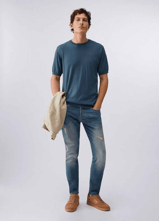 LIU JO t-shirt misto seta uomo fiordi - 4