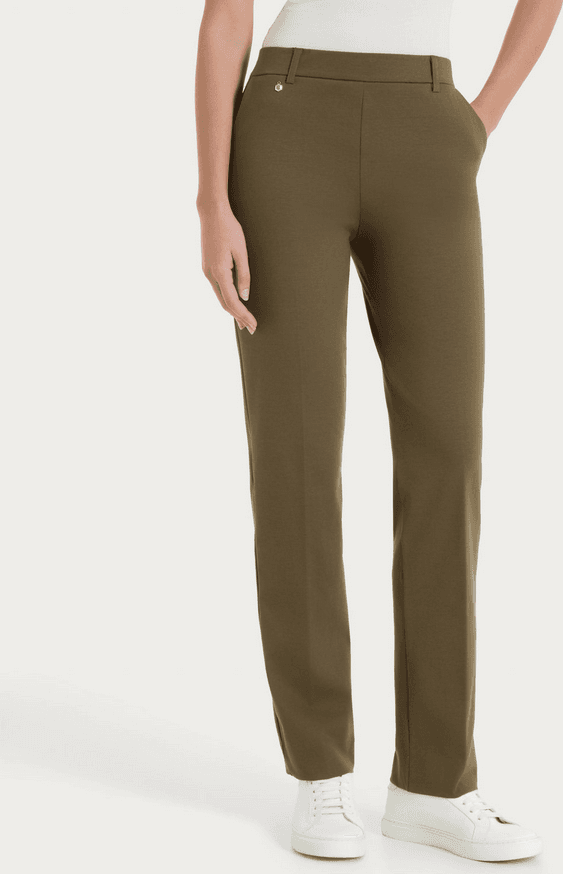 RAGNO pantalone dritto donna verde scuro