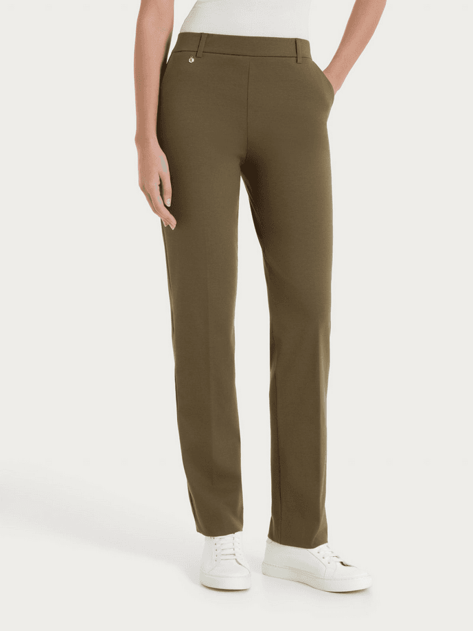 RAGNO pantalone dritto donna verde scuro
