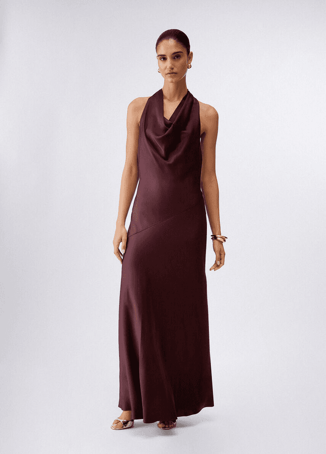 LIU JO abito in raso donna marrone - 2