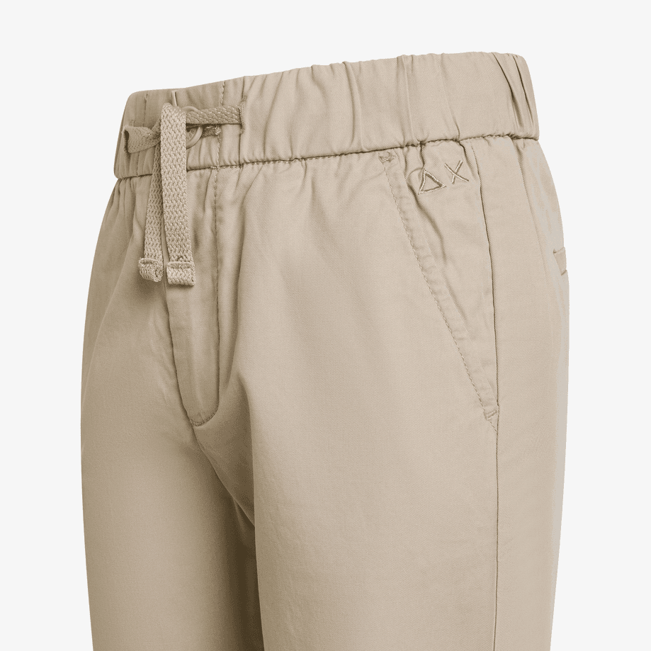 SUN68 pantalone misto lino bambino grigio stone - 2