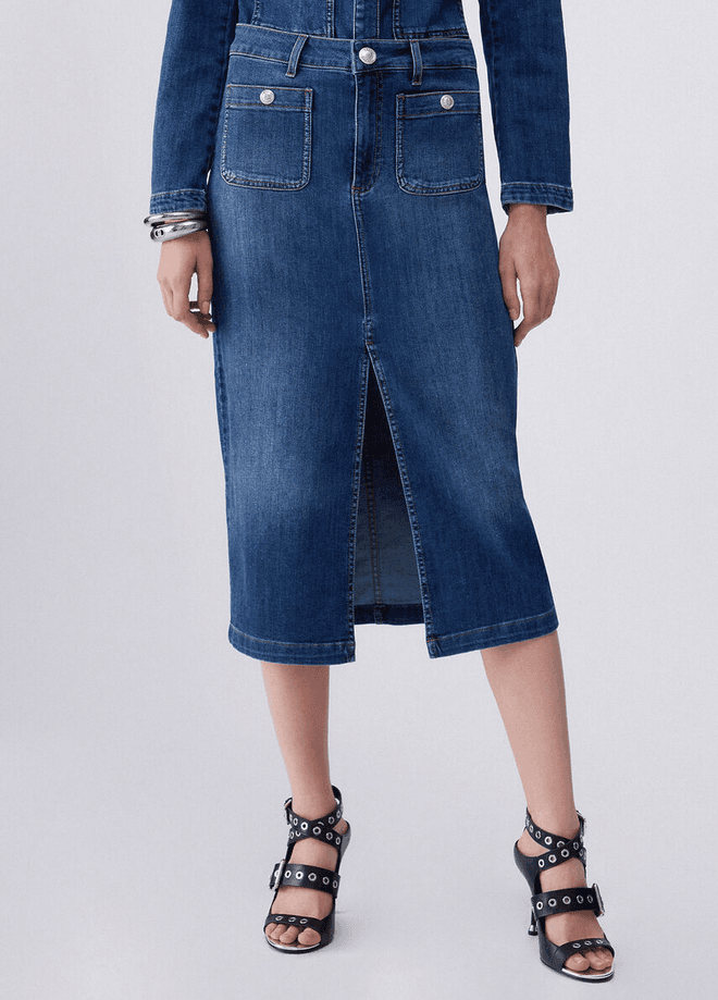LIU JO gonna in jeans donna denim blue - 2