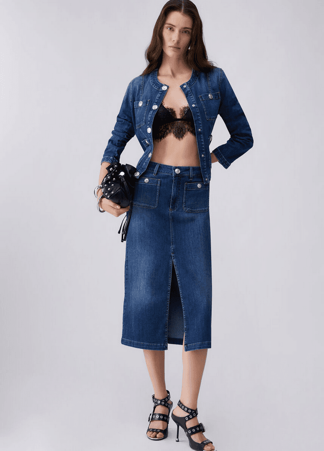 LIU JO gonna in jeans donna denim blue - 4
