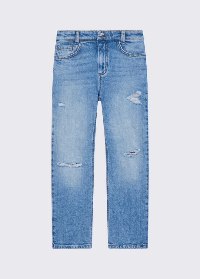 LIU JO KIDS jeans con strappi bambina denim blue